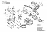 Bosch 0 601 997 554 Gsr 12 Vpe-2 Cordless Screw Driver 12 V / Eu Spare Parts
